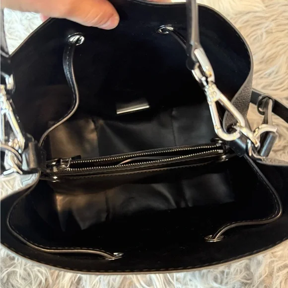 Michael Kors Black Leather Bucket Bag - Picture 3 of 16